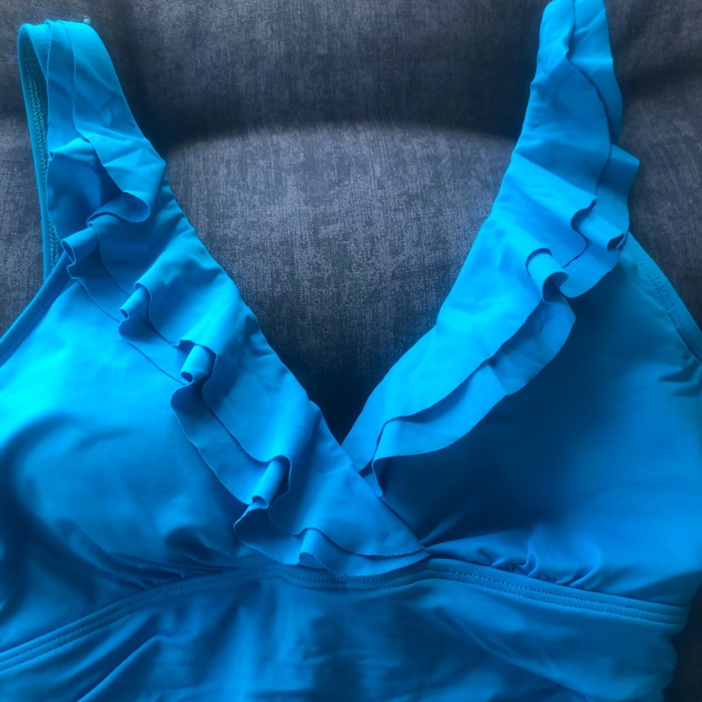 EUC Blue Lauren Ralp Lauren Bathing Suit - Picture 2 of 3